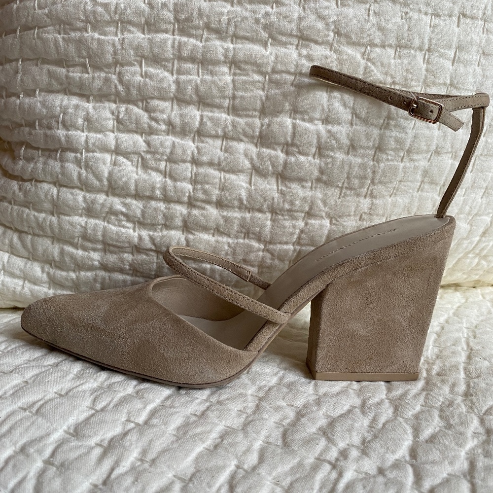 Alexander Wang women's suede block heel shoe